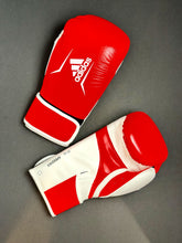 Adidas WAKO Approved Kickboxing Fight Gloves, Cowhide Cuir Leather Speed 165 adiSBG165 Competition Gloves 10 Oz Red
