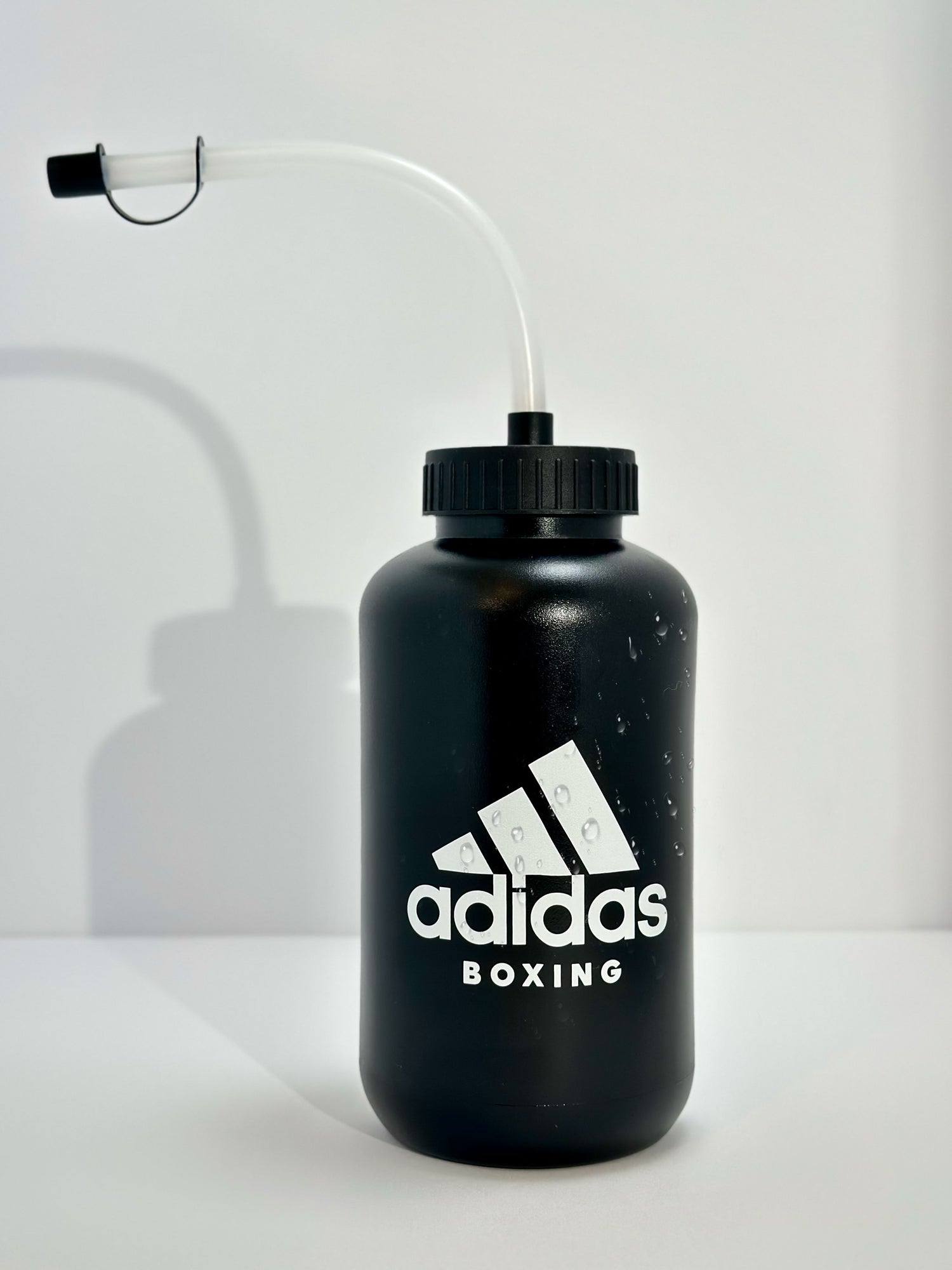 Adidas Black Boxing Water Bottle with Long Straw adiBWB011L, Ideal for Boxing Lacrosse Hockey Football Sports and Fitness Gym Hydration - Sports Leak Proof squeeze water jugs
