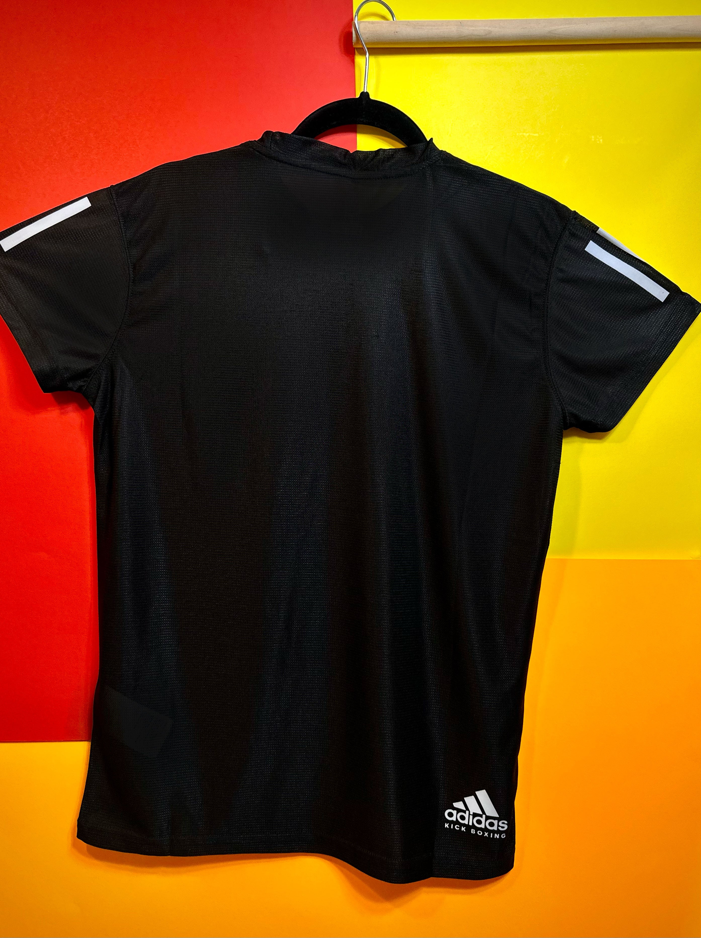 Adidas Unisex Basic Kickboxing T-Shirt adiKBTS100, Moisture-Wicking Polyester, Black color, L size