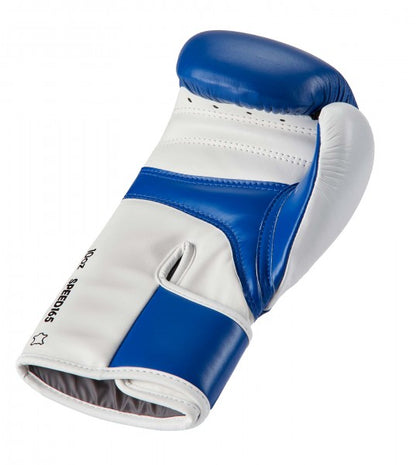 Adidas WAKO Approved Kickboxing Fight Gloves, Cowhide Cuir Leather Speed 165 adiSBG165 Competition Gloves, High Performance 10 Oz Boxing Gloves in three Black, Blue, and Red Colors. 10 Oz Boxing Gloves
